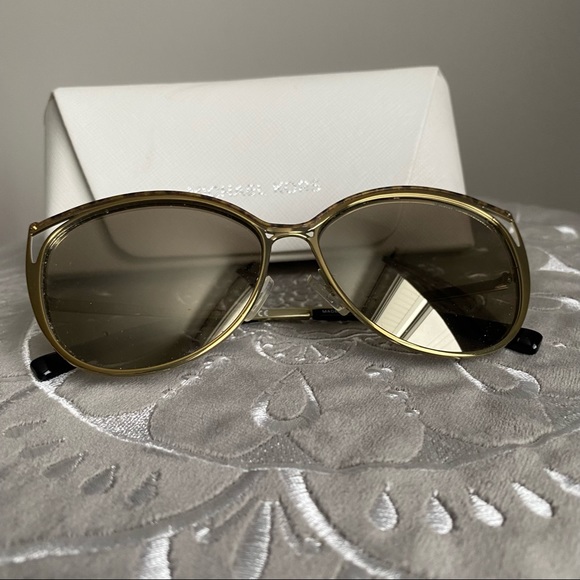 Michael Kors Ina Gold Cat’s Eye Mirrored Sunglasses - Picture 7 of 14